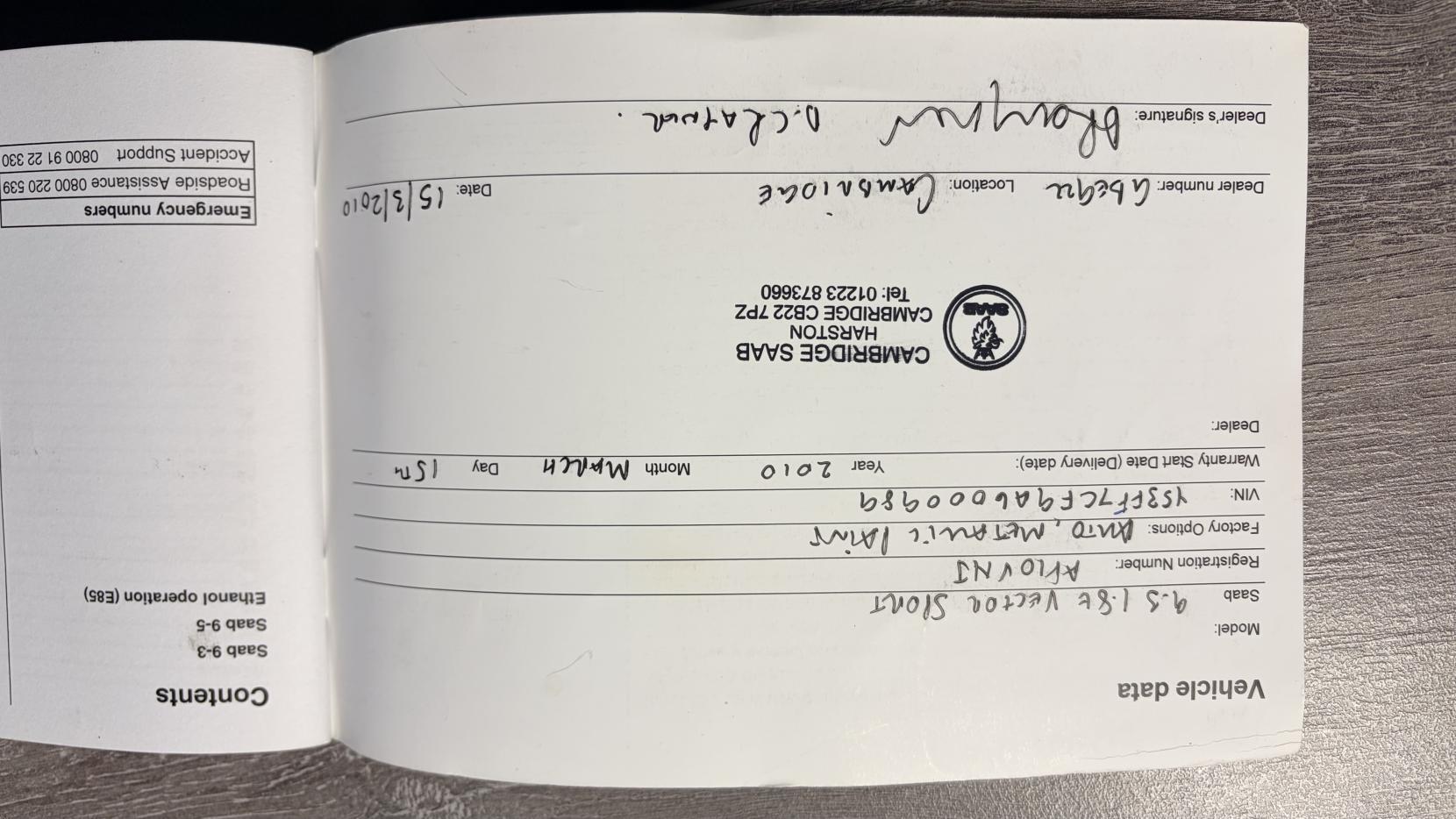 Saab 9-3 1.8T Vector Sport Convertible 2dr Petrol Auto Euro 4 (150 ps)